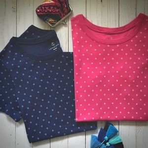 Lands’ End Shaped Tees (Set of 2)